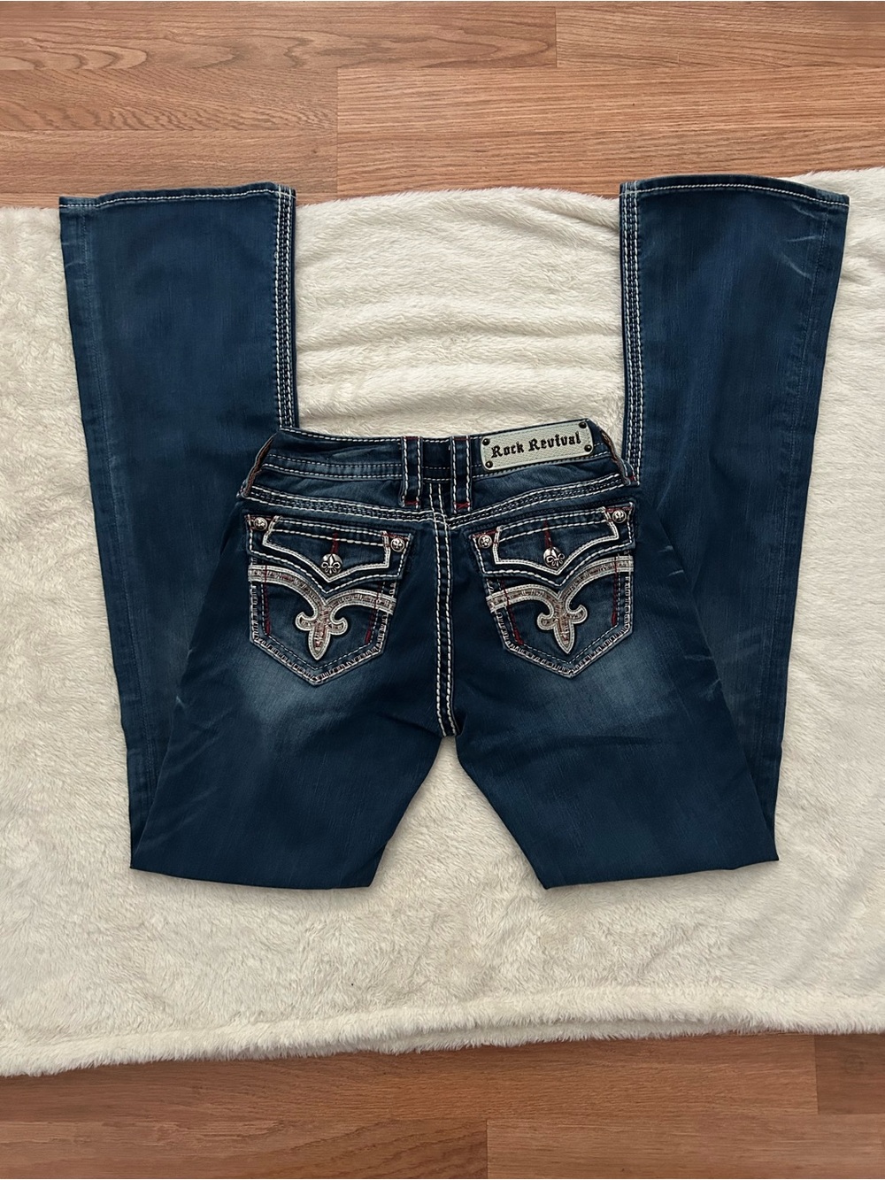 Rock Revival Women's Indigo Embroidered Boot Cut Jeans